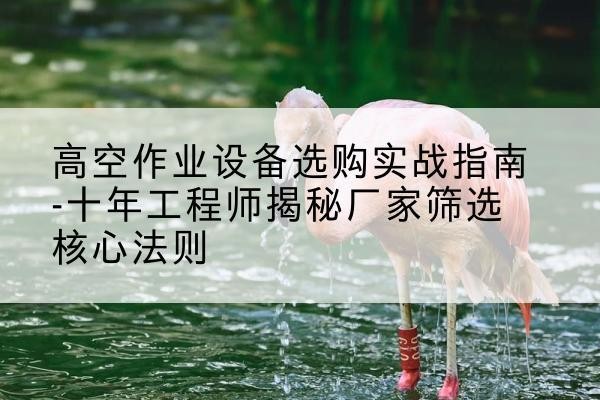 蒲城剪叉式升降机厂家-高空作业设备选购实战指南-十年工程师揭秘厂家筛选核心法则