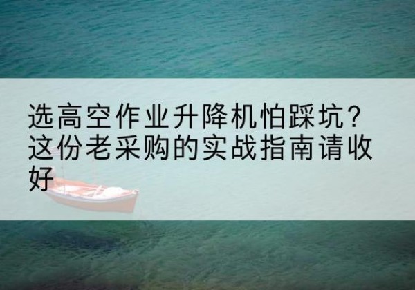蒲城高空作业升降机厂家推荐-选高空作业升降机怕踩坑？这份老采购的实战指南请收好